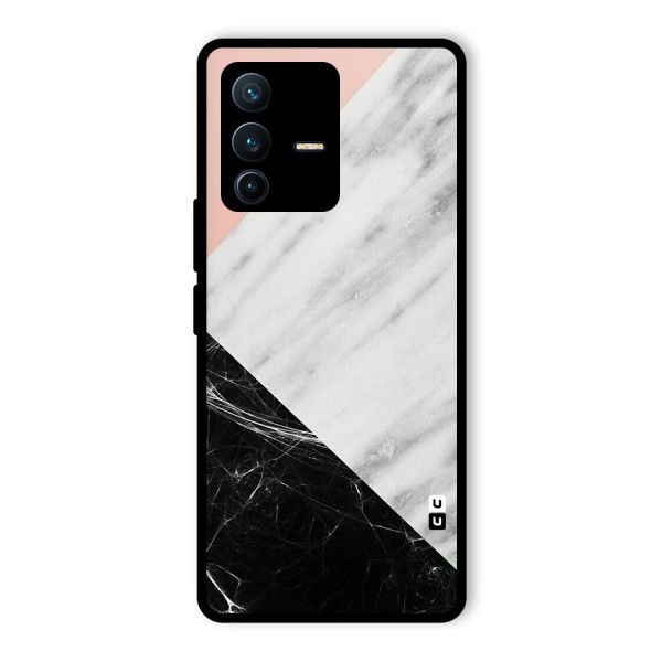 Marble Cuts Glass Back Case for Vivo V23 Pro