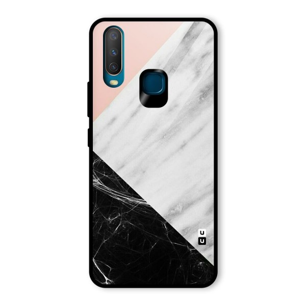 Marble Cuts Glass Back Case for Vivo Y12