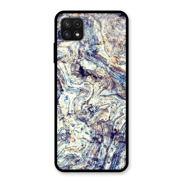 Marble Pattern Glass Back Case for Galaxy A22 5G