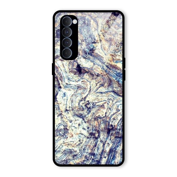 Marble Pattern Glass Back Case for Oppo Reno4 Pro