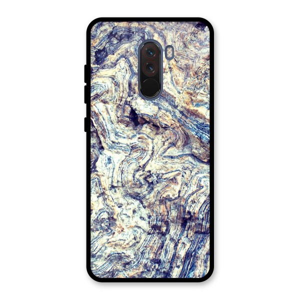 Marble Pattern Glass Back Case for Poco F1