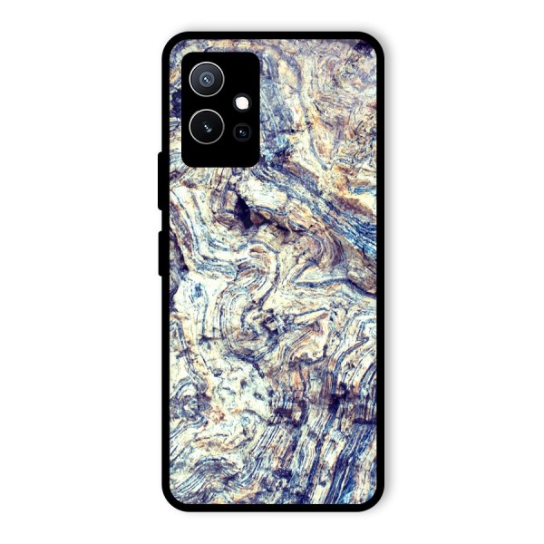 Marble Pattern Glass Back Case for Vivo T1 5G