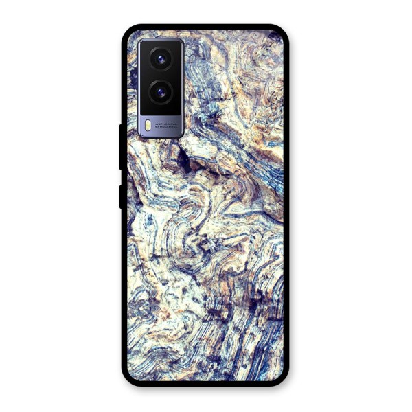 Marble Pattern Glass Back Case for Vivo V21e 5G