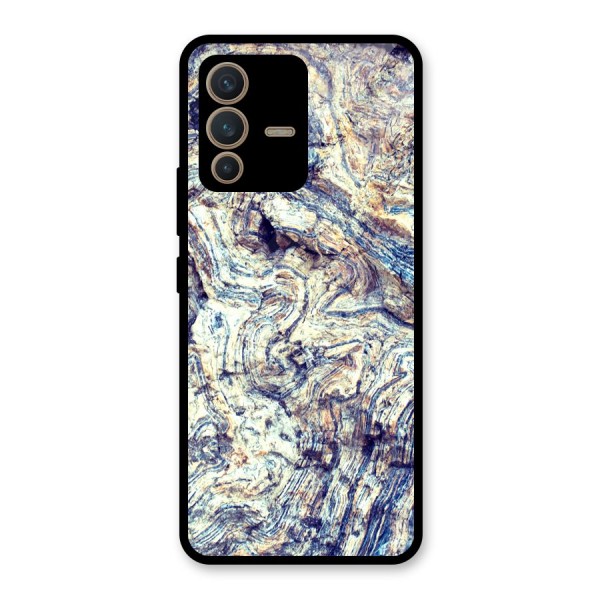 Marble Pattern Glass Back Case for Vivo V23 5G