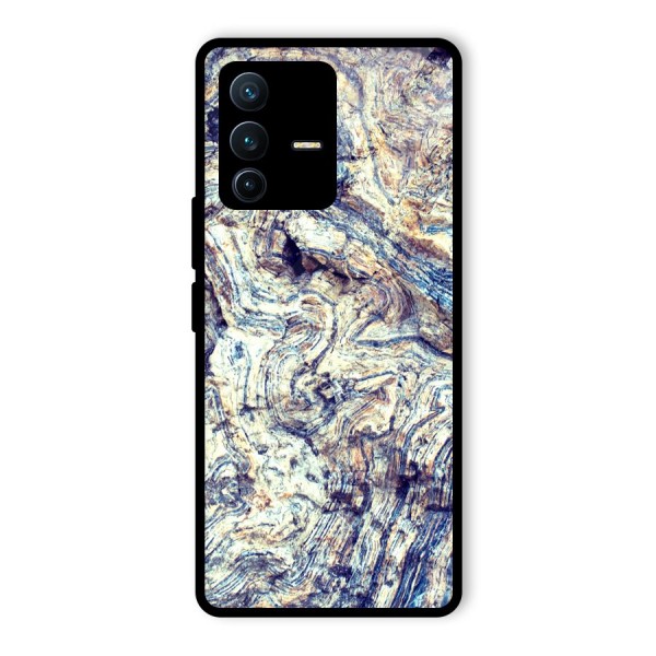 Marble Pattern Glass Back Case for Vivo V23 Pro