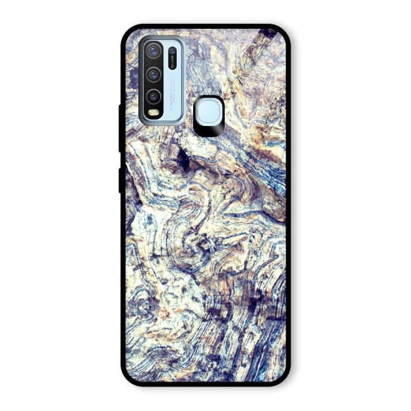 Marble Pattern Glass Back Case for Vivo Y30