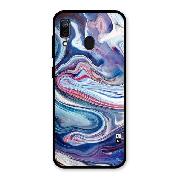 Marble Style Printed Glass Back Case for Galaxy A30