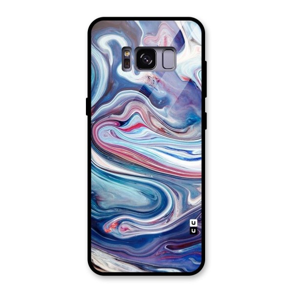 Marble Style Printed Glass Back Case for Galaxy S8