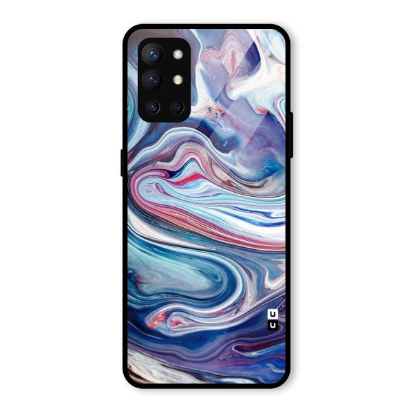 Marble Style Printed Glass Back Case for OnePlus 9R