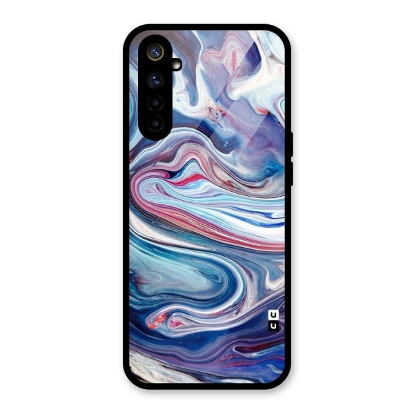 Marble Style Printed Glass Back Case for Realme 6