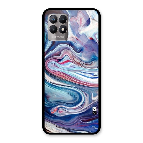 Marble Style Printed Glass Back Case for Realme 8i