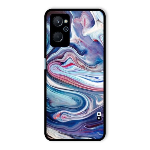 Marble Style Printed Glass Back Case for Realme 9i