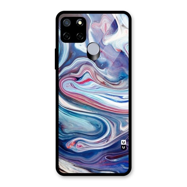 Marble Style Printed Glass Back Case for Realme C12