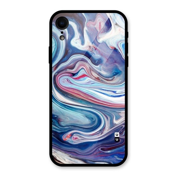 Marble Style Printed Glass Back Case for XR