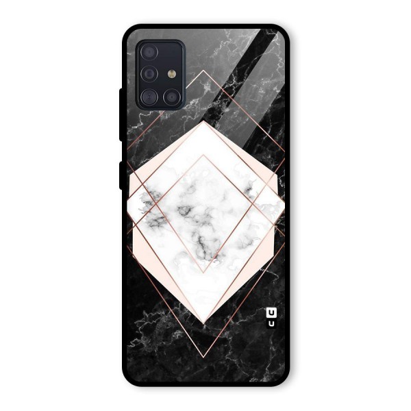 Marble Texture Print Glass Back Case for Galaxy A51