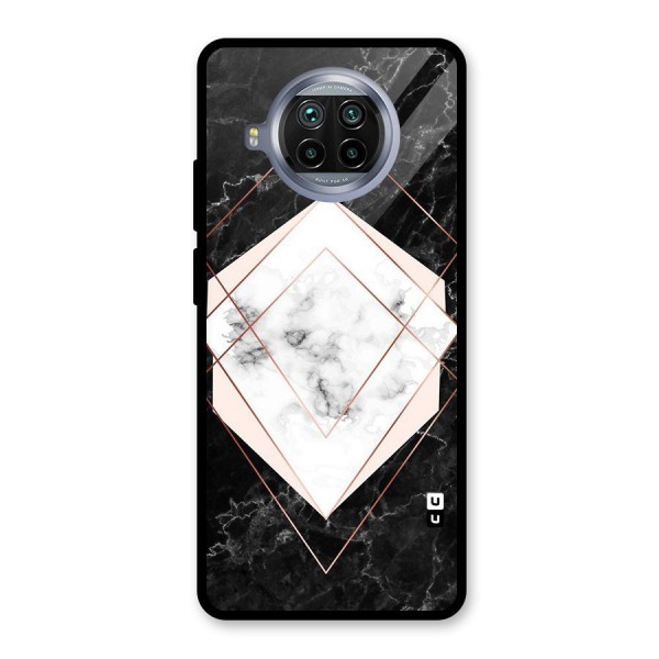 Marble Texture Print Glass Back Case for Mi 10i