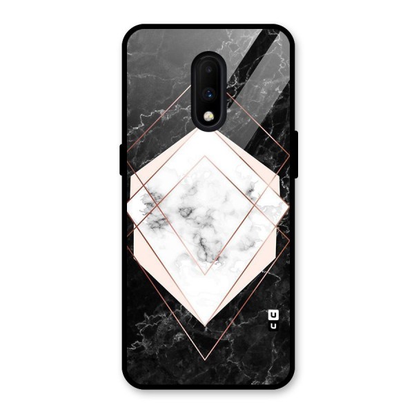 Marble Texture Print Glass Back Case for OnePlus 7