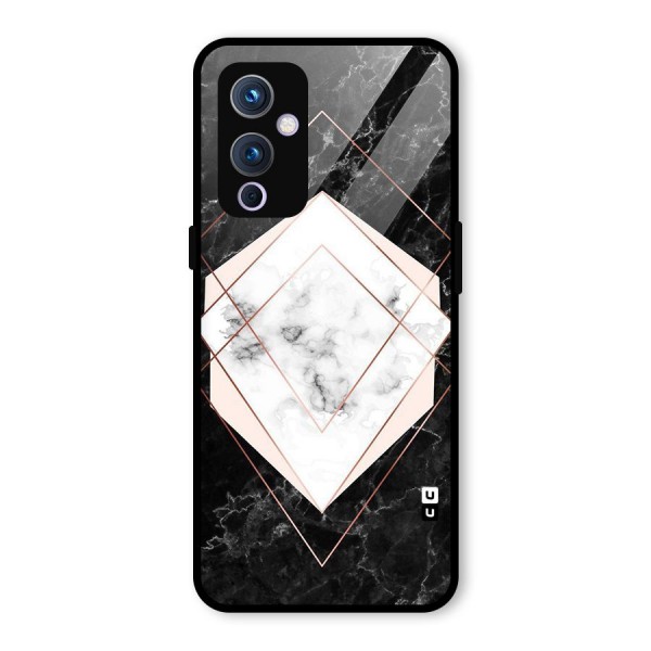 Marble Texture Print Glass Back Case for OnePlus 9