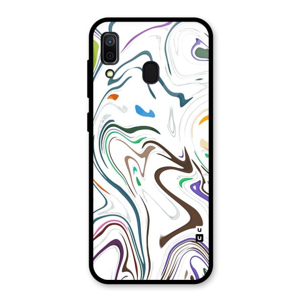 Marbled Printed Art Glass Back Case for Galaxy A30