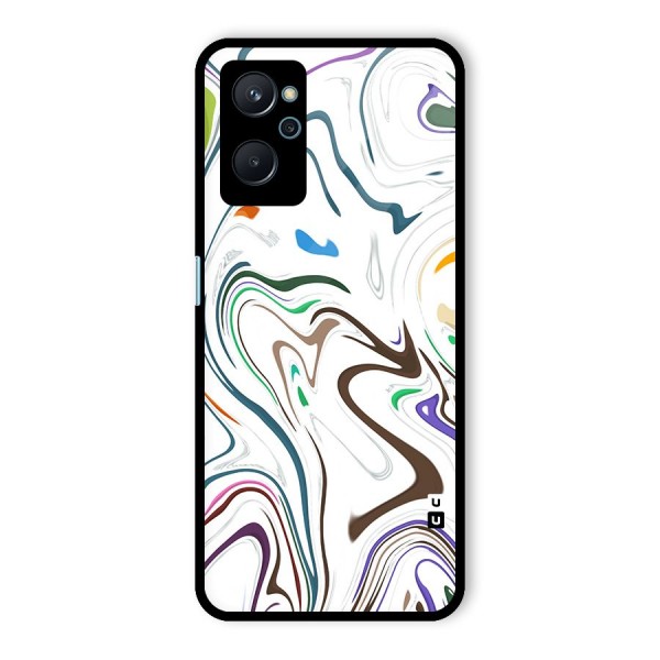 Marbled Printed Art Glass Back Case for Realme 9i