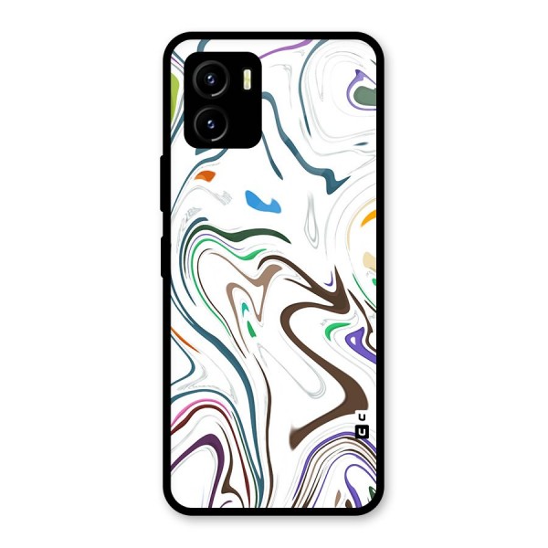 Marbled Printed Art Glass Back Case for Vivo Y15s