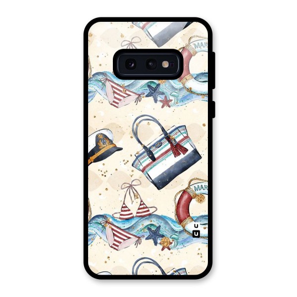 Marine Bag Design Glass Back Case for Galaxy S10e