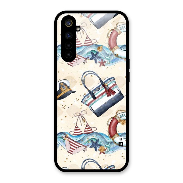 Marine Bag Design Glass Back Case for Realme 6