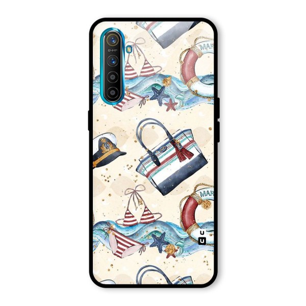 Marine Bag Design Glass Back Case for Realme XT