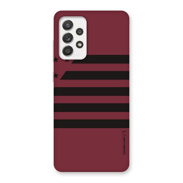 Maroon Star Striped Back Case for Galaxy A52