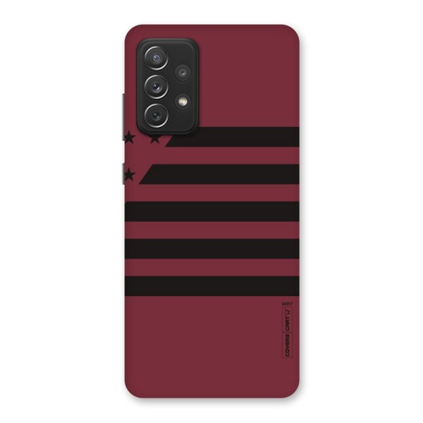 Maroon Star Striped Back Case for Galaxy A72