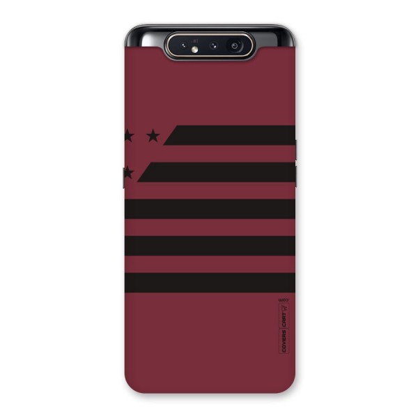 Maroon Star Striped Back Case for Galaxy A80