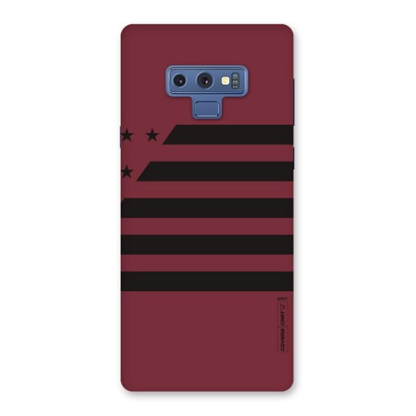 Maroon Star Striped Back Case for Galaxy Note 9