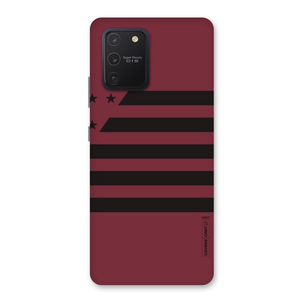 Maroon Star Striped Back Case for Galaxy S10 Lite