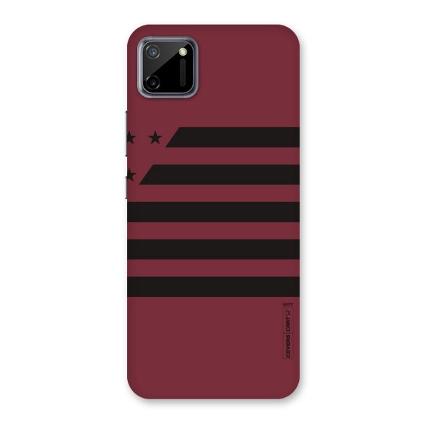 Maroon Star Striped Back Case for Realme C11
