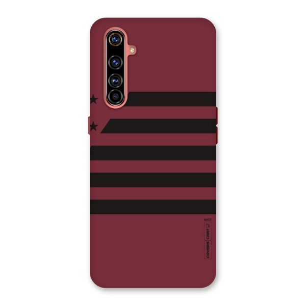 Maroon Star Striped Back Case for Realme X50 Pro