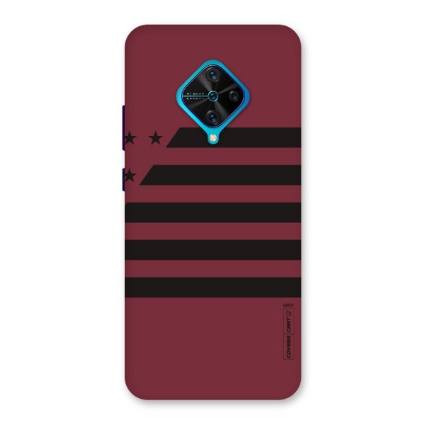 Maroon Star Striped Back Case for Vivo S1 Pro