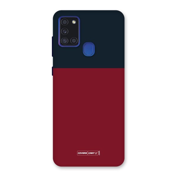 Maroon and Navy Blue Back Case for Galaxy A21s