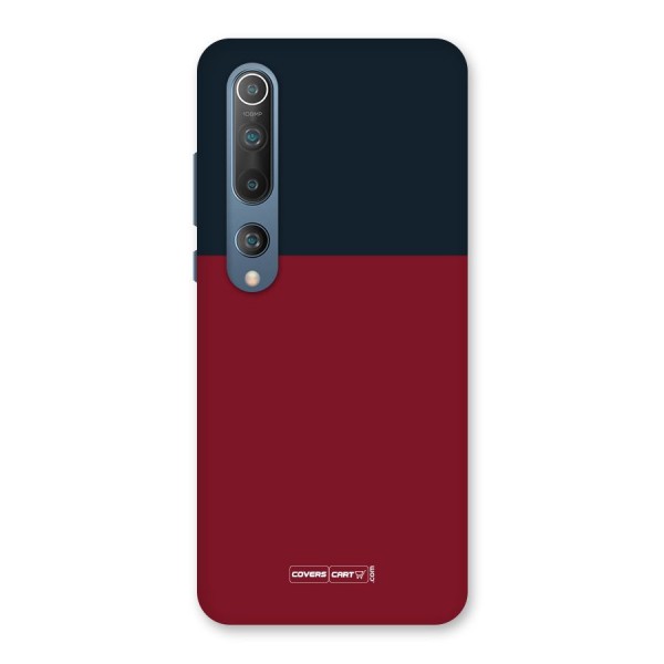 Maroon and Navy Blue Back Case for Mi 10