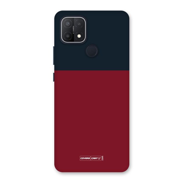 Maroon and Navy Blue Back Case for Oppo A15s