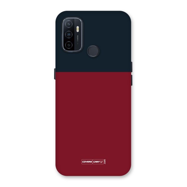 Maroon and Navy Blue Back Case for Oppo A53