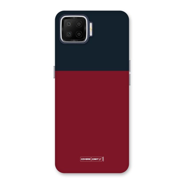 Maroon and Navy Blue Back Case for Oppo F17