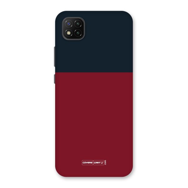 Maroon and Navy Blue Back Case for Poco C3