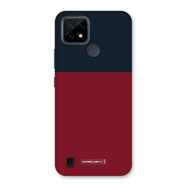 Maroon and Navy Blue Back Case for Realme C21