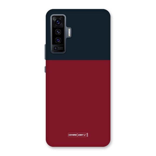 Maroon and Navy Blue Back Case for Vivo X50