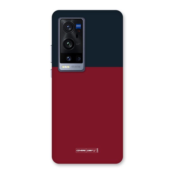 Maroon and Navy Blue Back Case for Vivo X60 Pro Plus