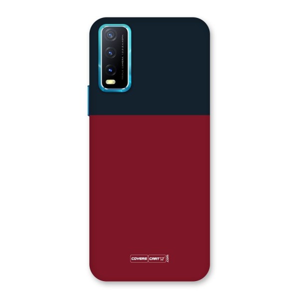 Maroon and Navy Blue Back Case for Vivo Y20