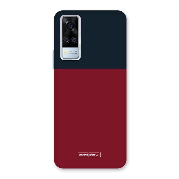 Maroon and Navy Blue Back Case for Vivo Y31