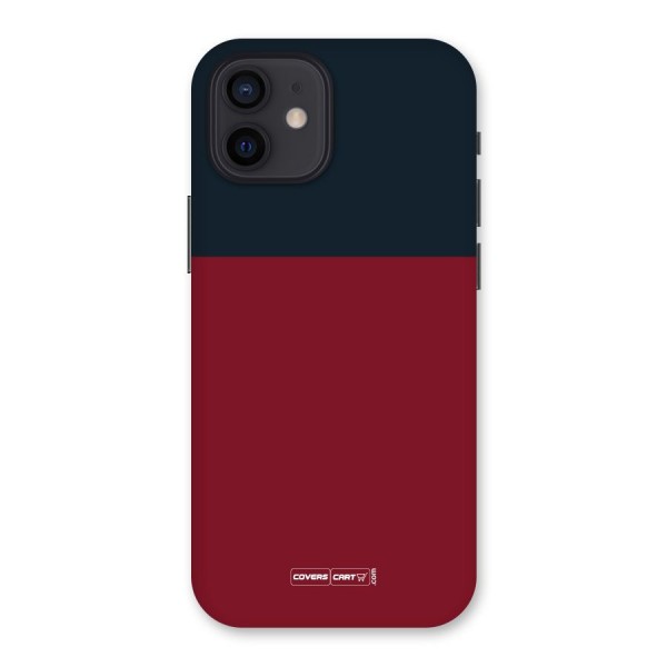 Maroon and Navy Blue Back Case for iPhone 12