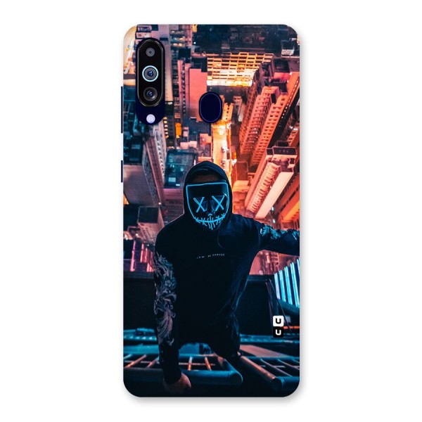 Mask Guy Climbing Building Back Case for Galaxy A60