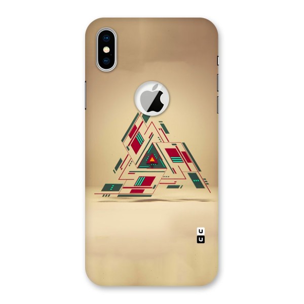 Maze Triangle Back Case for iPhone XS Logo Cut